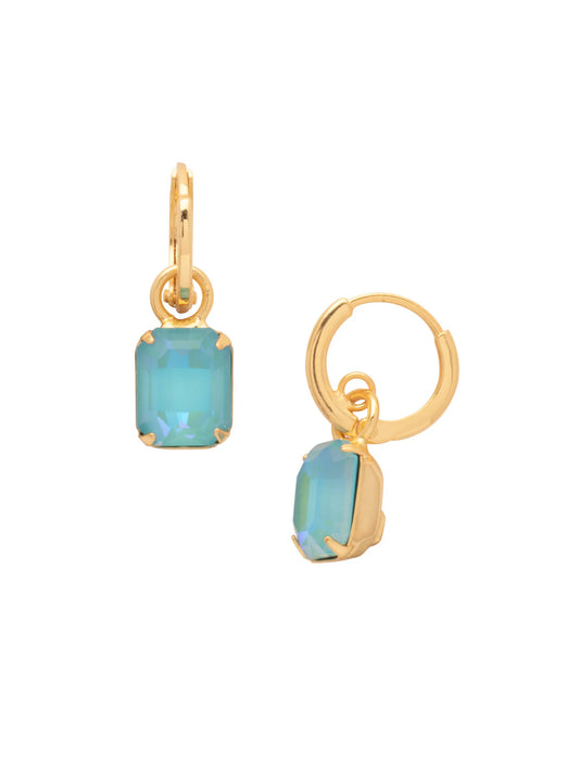 Octavia Huggie Hoop Earrings- Summer Blue Delite