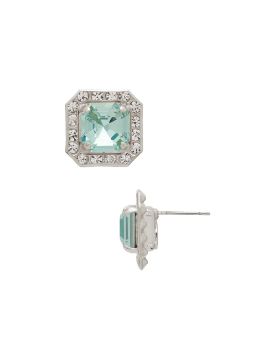 Autumn Stud Earrings- Aquamarine