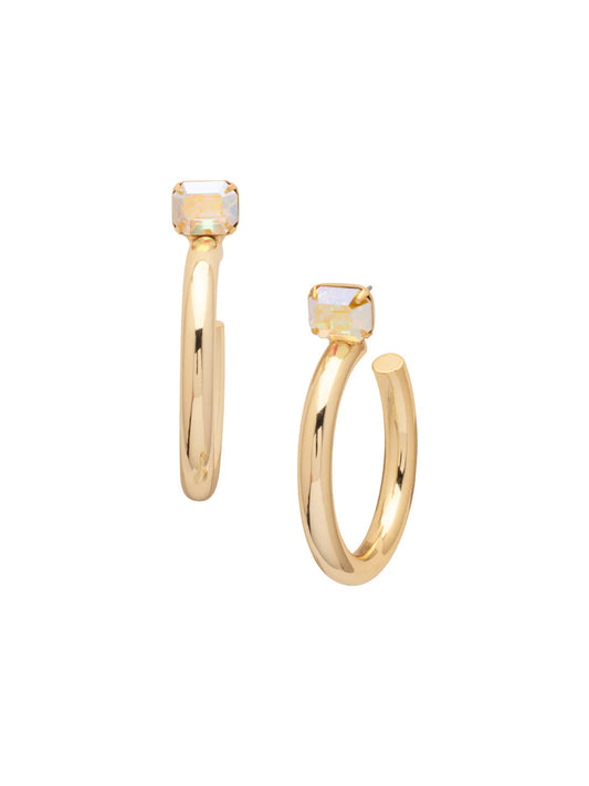 Keeley Emerald Cut Hoop Earrings EFU6BGCAB