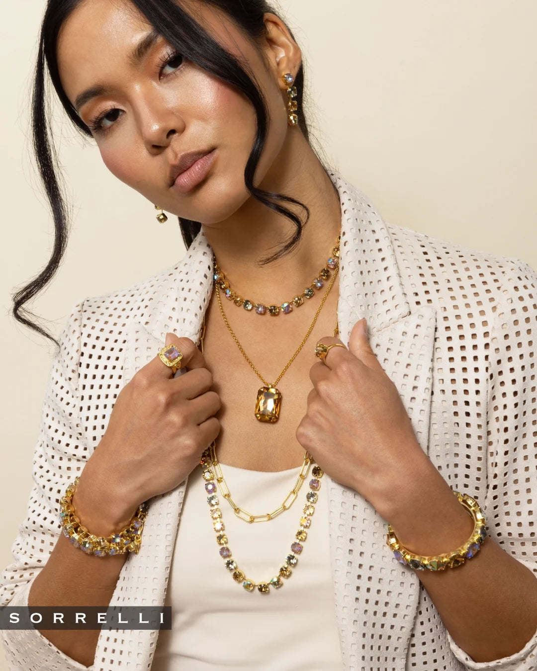 Talya Long Necklace-Honey Bourbon