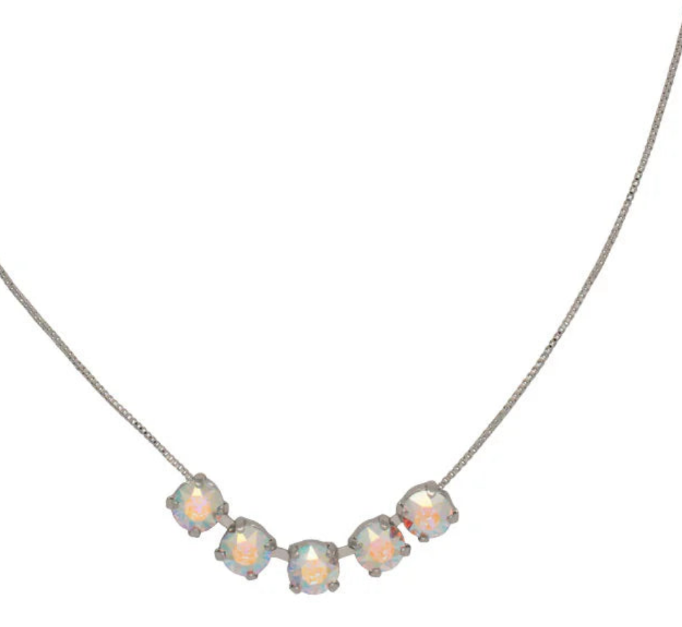 Shaughna Tennis Necklace- Crystal Aurora Borealis