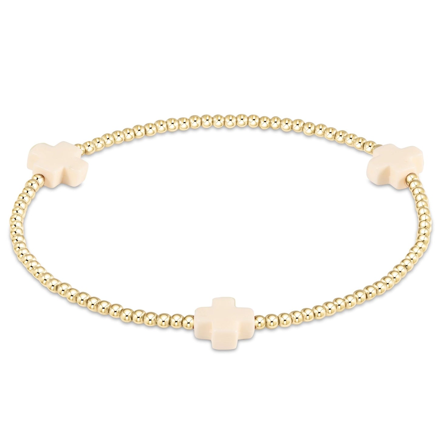 Enewton Classic Gold 2mm bracelet- Off-White Signature Cross