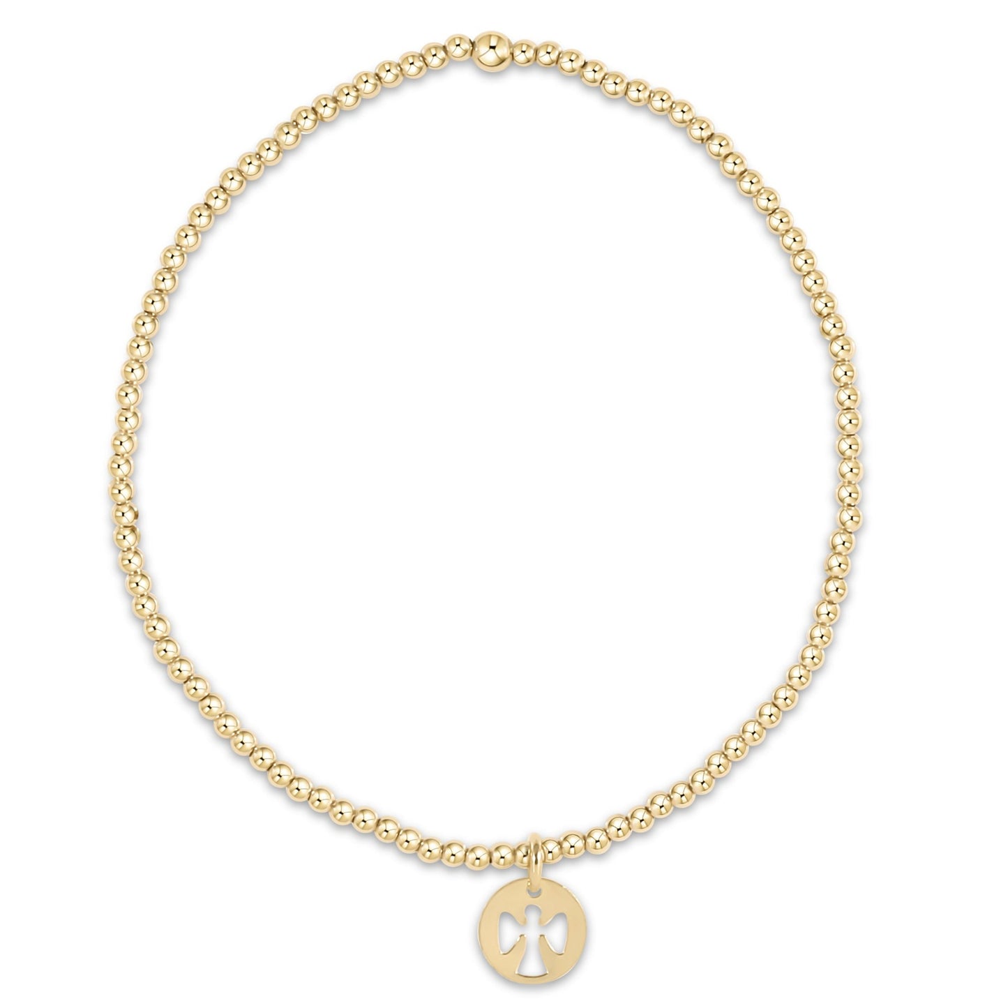 Enewton Classic Gold 2mm Bracelet- Guardian Angel Charm