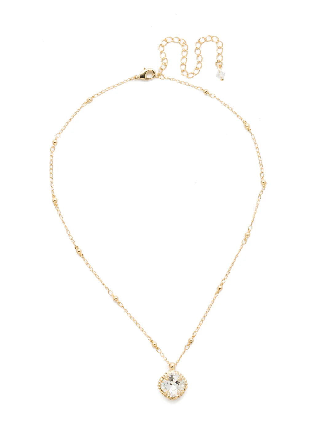 Cushion Cut Pendant Necklace- NDS50BGCRY