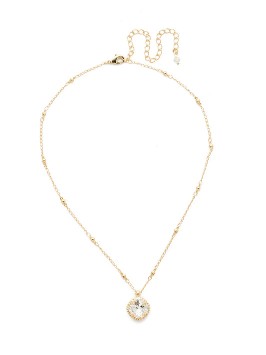 Cushion Cut Pendant Necklace- NDS50BGCRY