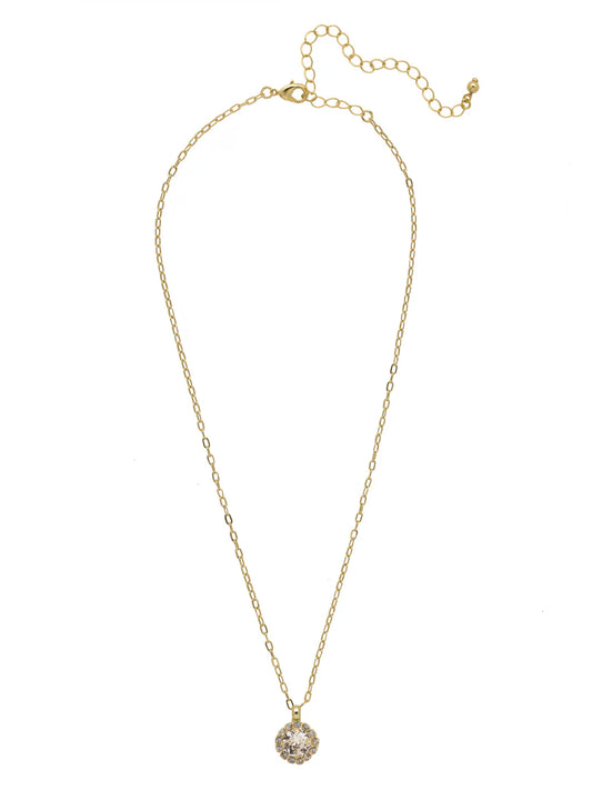 Haute Halo Pendant Necklace- Crystal- NEX10BGCRY