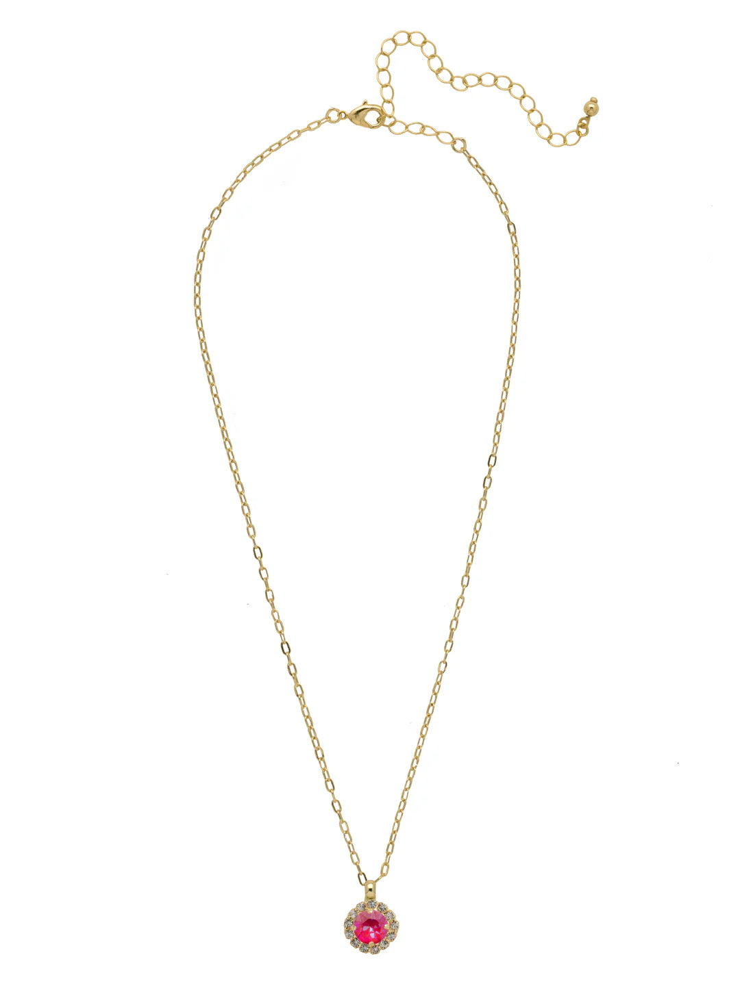 Haute Halo Pendant Necklace- Royal Red Delite