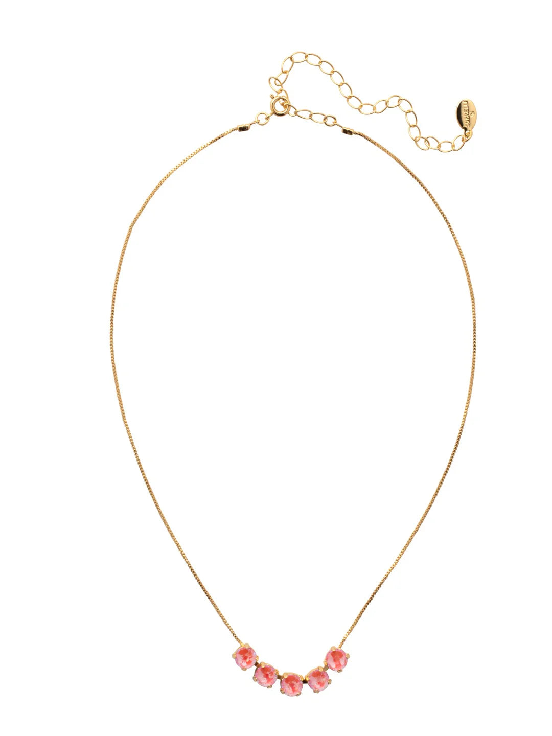 Shaughna Tennis Necklace- Light Rose Delite