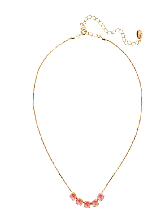 Shaughna Tennis Necklace- Light Rose Delite