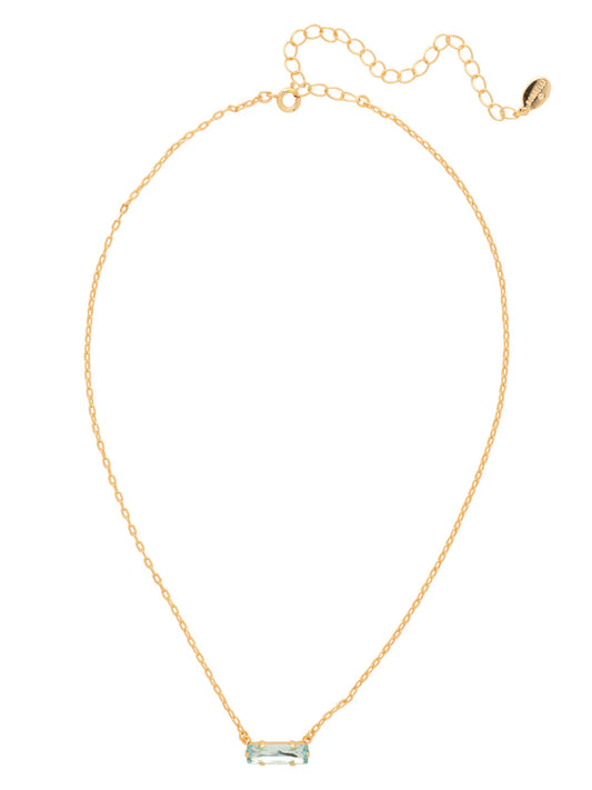 Bindi Pendant Necklace-Aquamarine