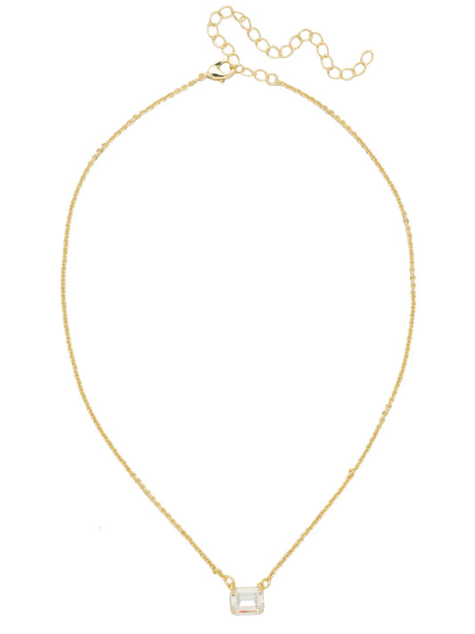 Octavia Single Crystal Pendant Necklace- NFM30BGCRY
