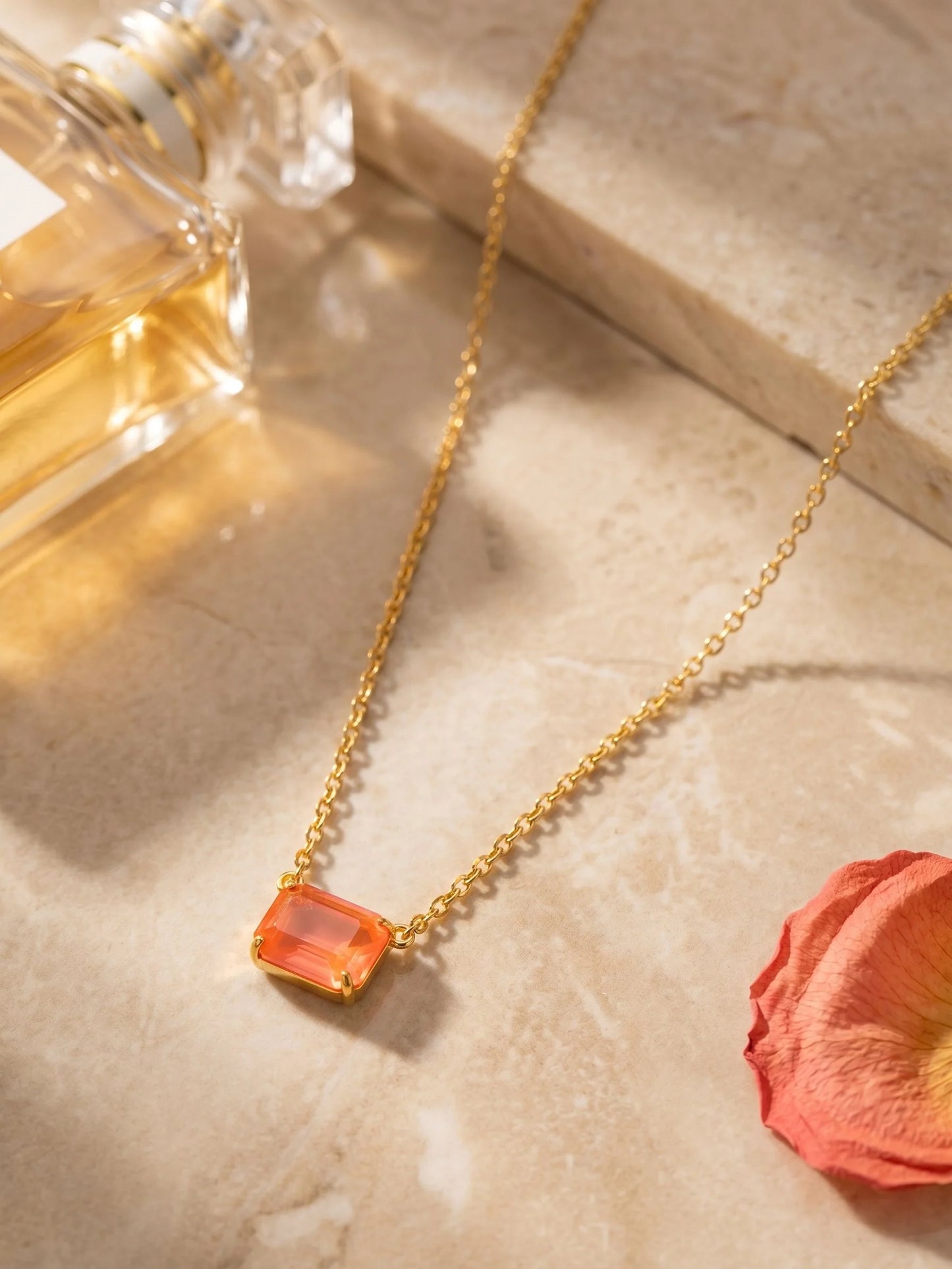 Octavia Single Crystal Pendant Necklace- Electric Hyacinth