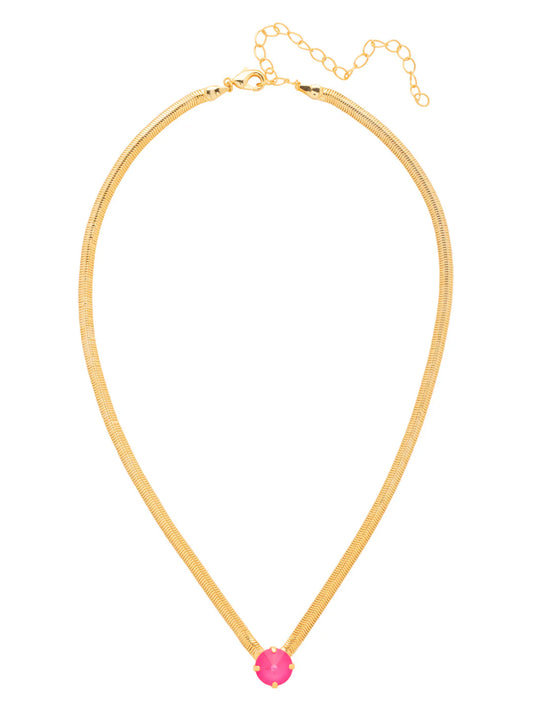 Rowan Pendant Necklace- Electric Pink- NFP17BGETP