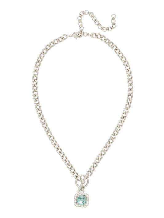 Autumn Pendant Necklace- Aquamarine