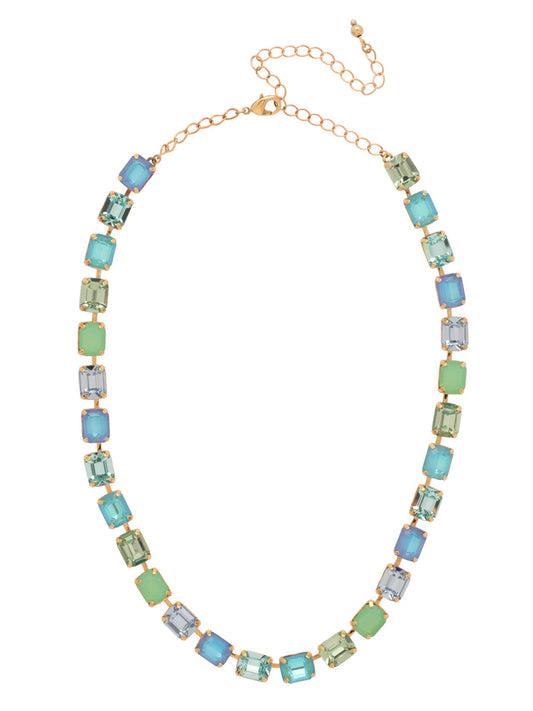 Octavia Repeating Tennis Necklace-Ocean