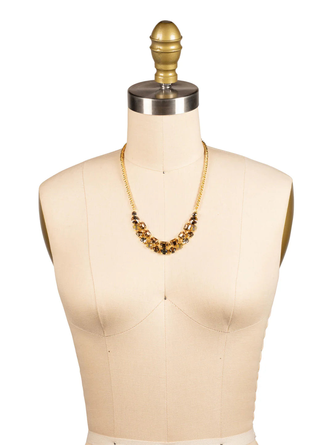 Zelie Tennis Necklace-Honey Bourbon