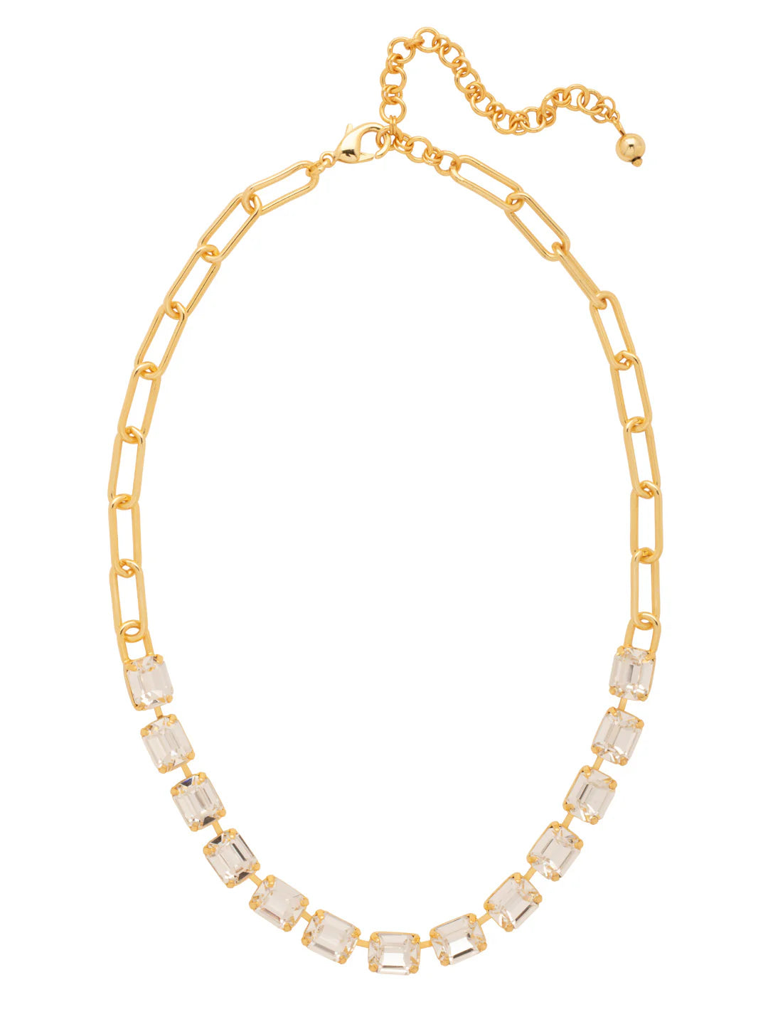 Octavia Paperclip Tennis Necklace- NFZ3BGCRY