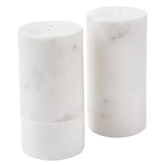 White Marble Salt and Pepper Shakers