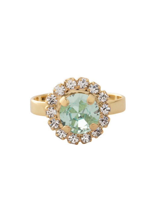 Haute Halo Cocktail Ring - Aquamarine