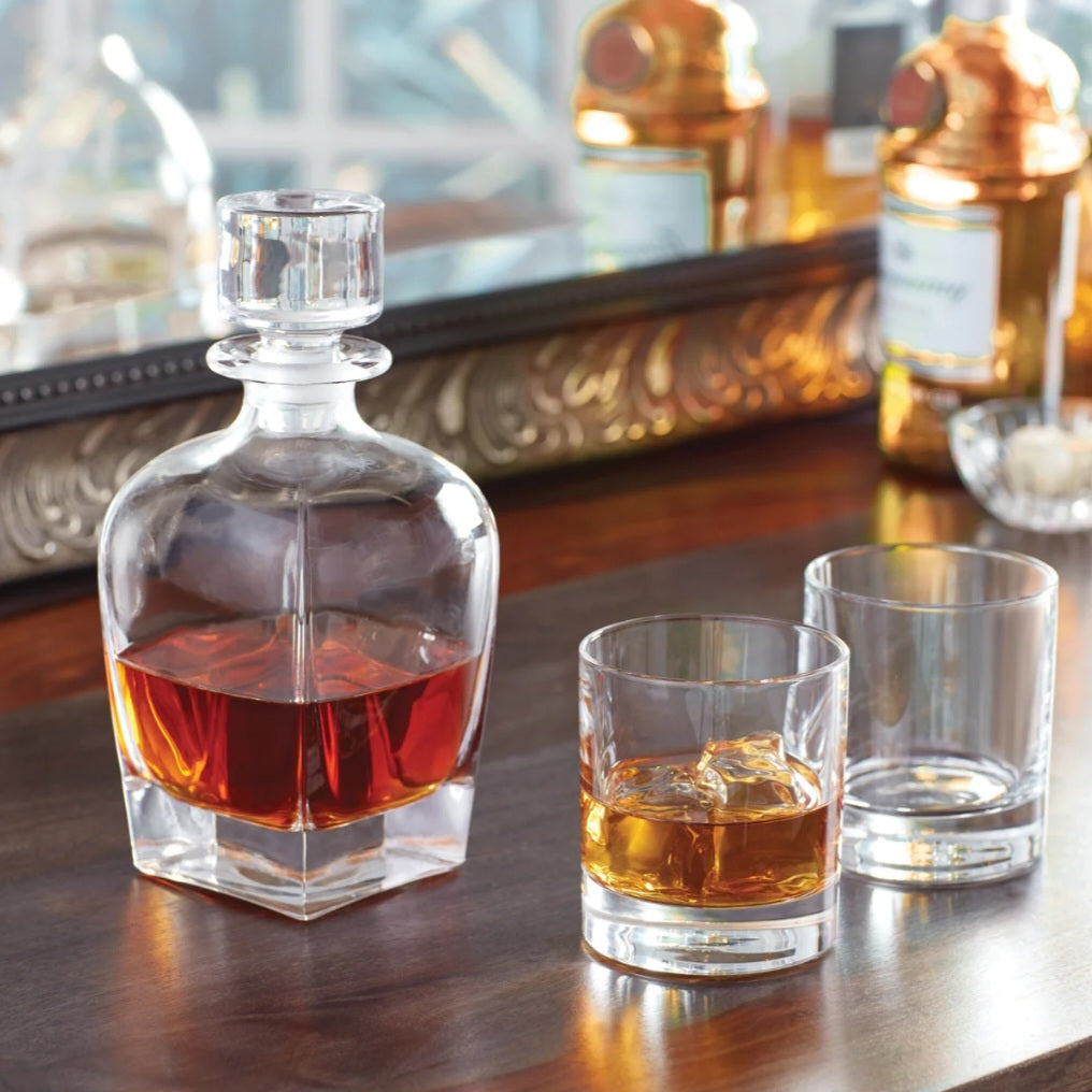 Tuscany Classics 3-Piece Whiskey Decanter & Glass Set