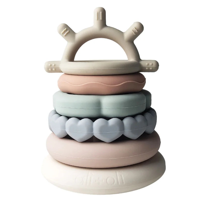 Silicone Stacking Teething Rings (Sun)