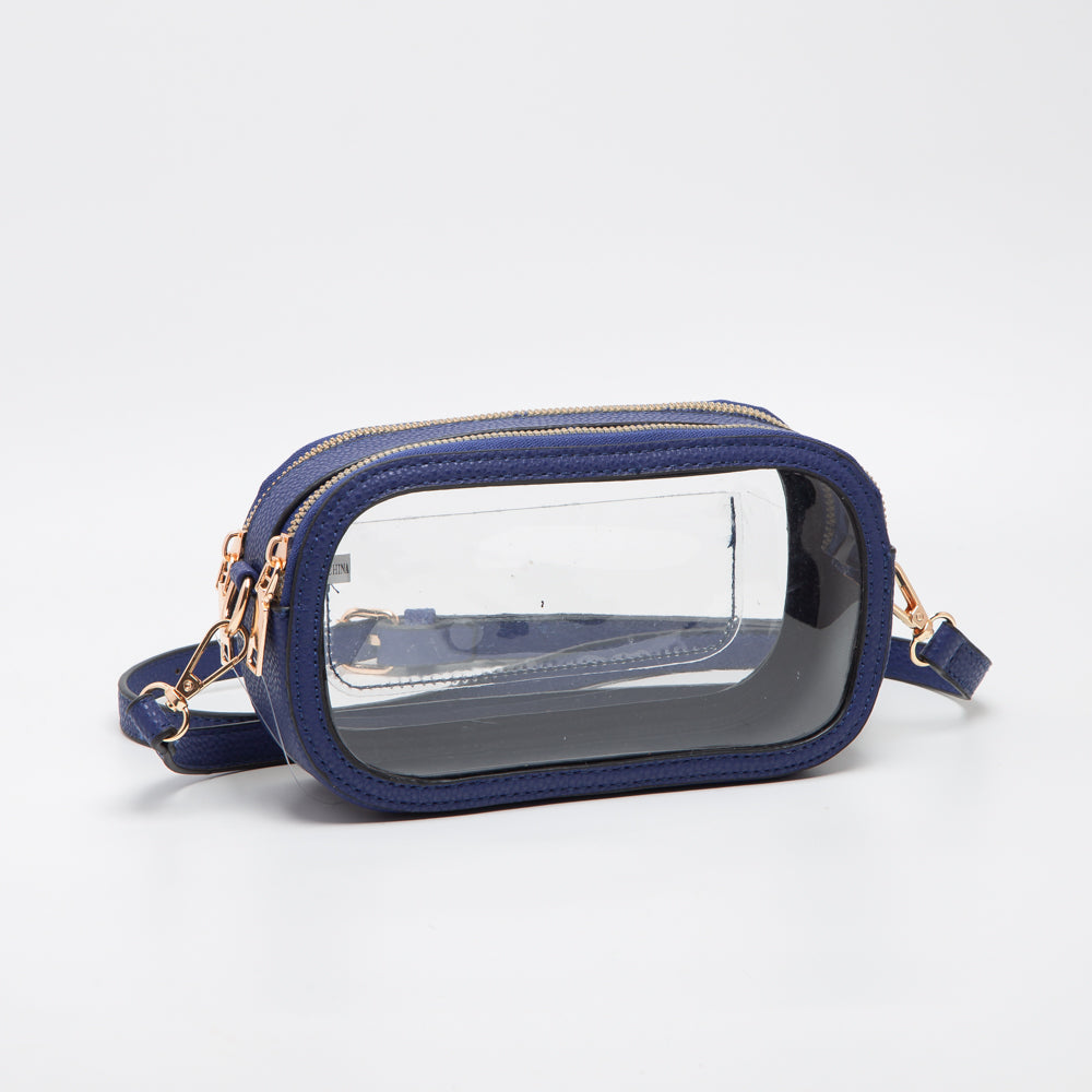 Double Zip Clear Oval Stadium Bag