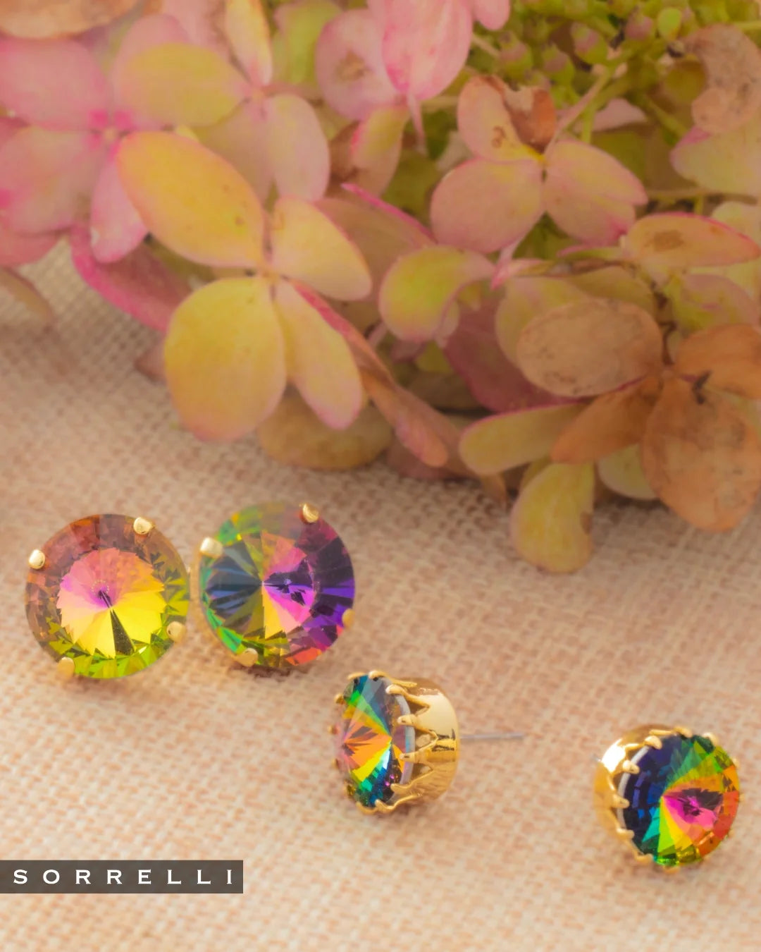 Regal Rivoli Stud Earrings- Volcano