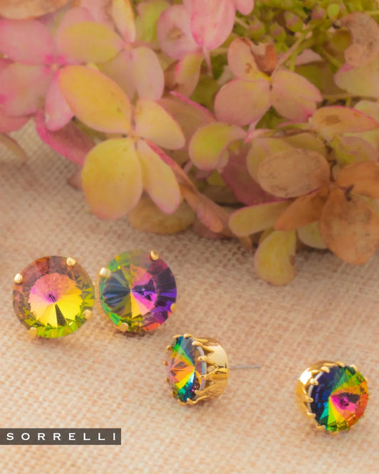 Regal Rivoli Stud Earrings- Volcano