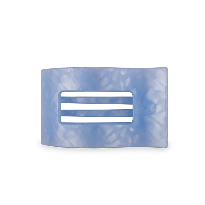 Blue Lagoon Medium Flat Rectangle Hair Clip