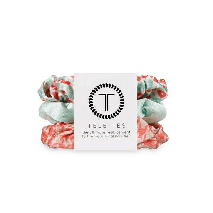 Calming Coral 3-pack Large Silk Scrunchies
