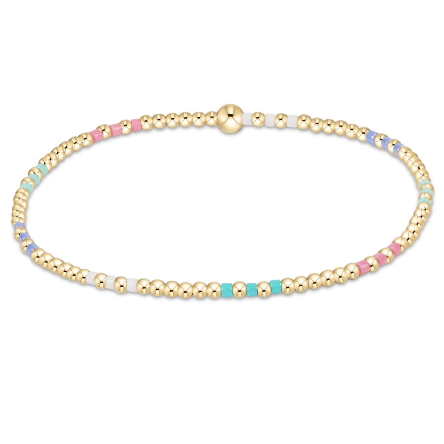 Hope Joy Pattern 2mm Bead Bracelet- Hot Mess