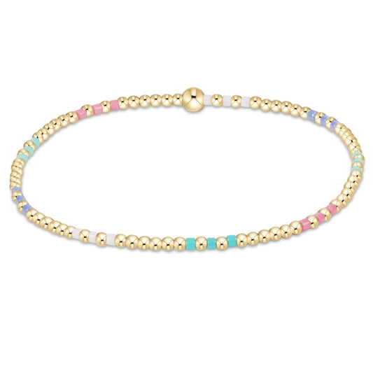 Hope Joy Pattern 2mm Bead Bracelet- Hot Mess