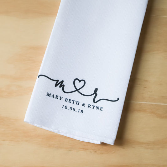 PERSONALIZE ME: Connected Heart Established Tea Towel