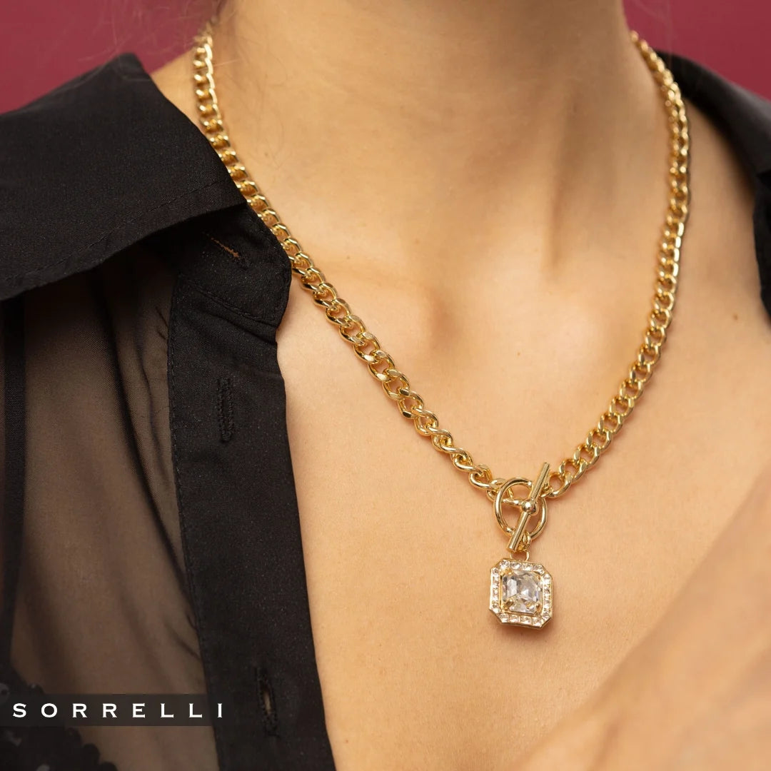 Autumn Pendant Necklace-Crystal