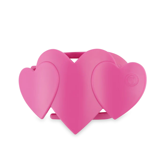 Pink Heart Large Flat Clip
