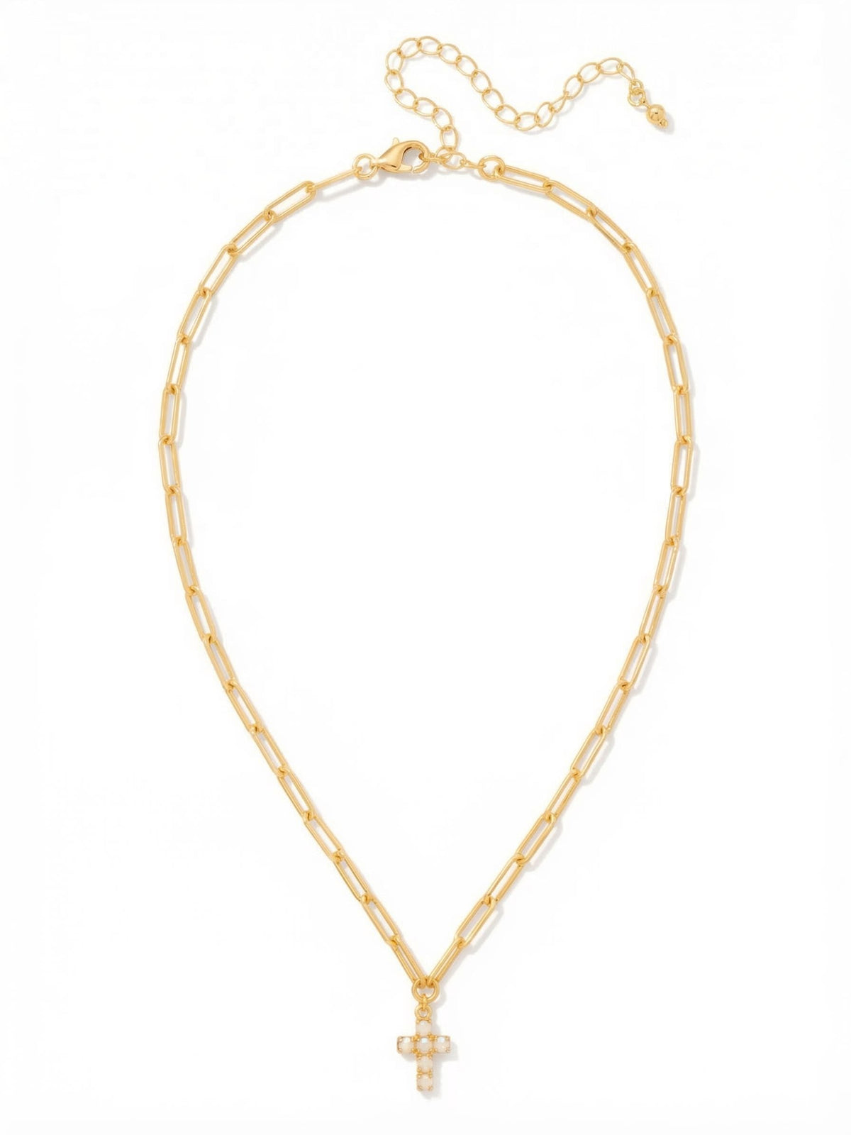 Carly Pendant Necklace-White and AB