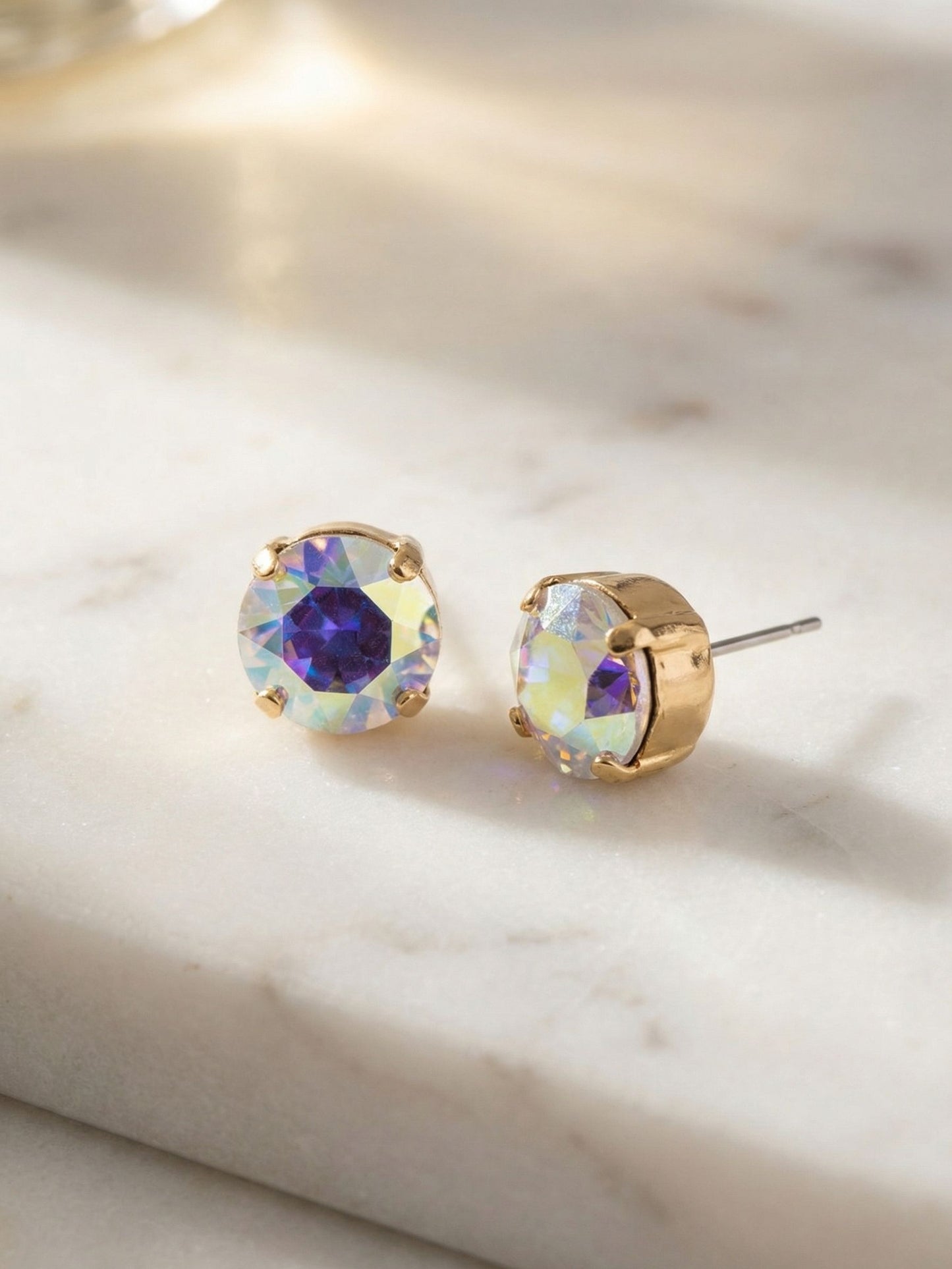 London Stud Earrings- Crystal Aurora Borealis