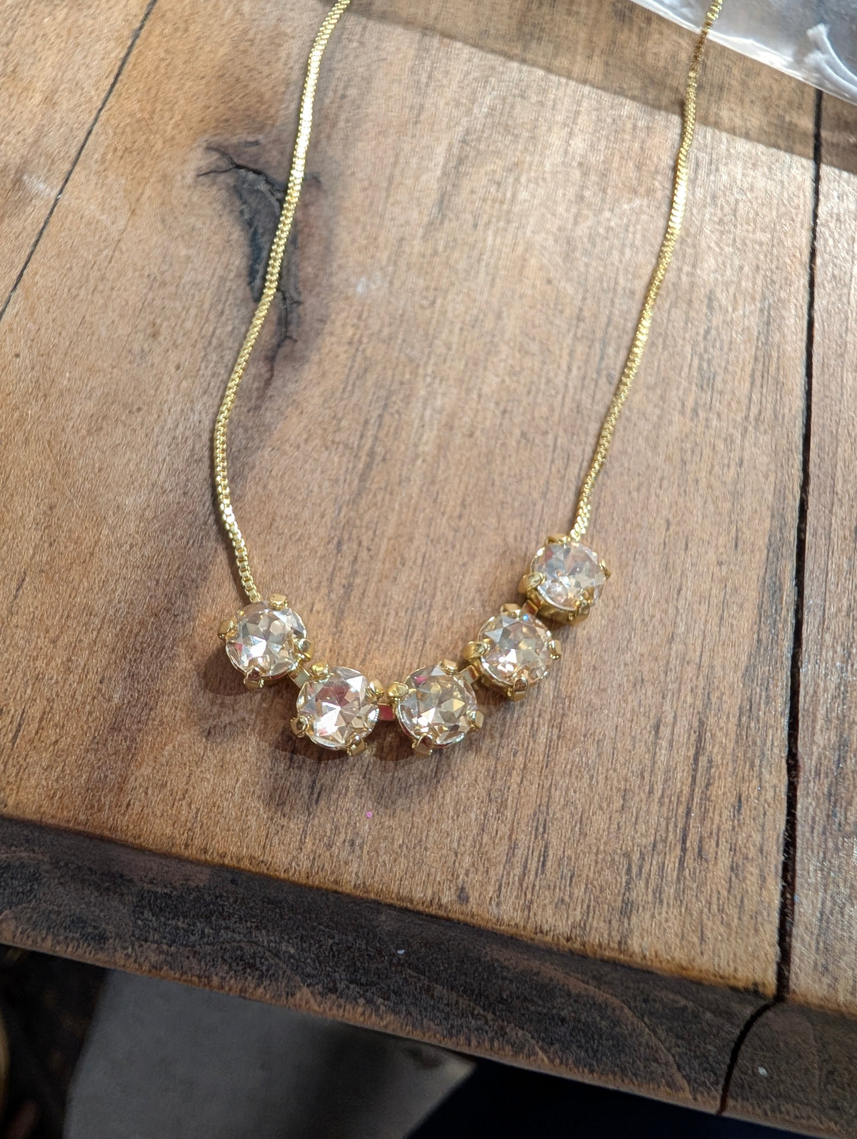 Shaughna Tennis Necklace - Dark Champagne