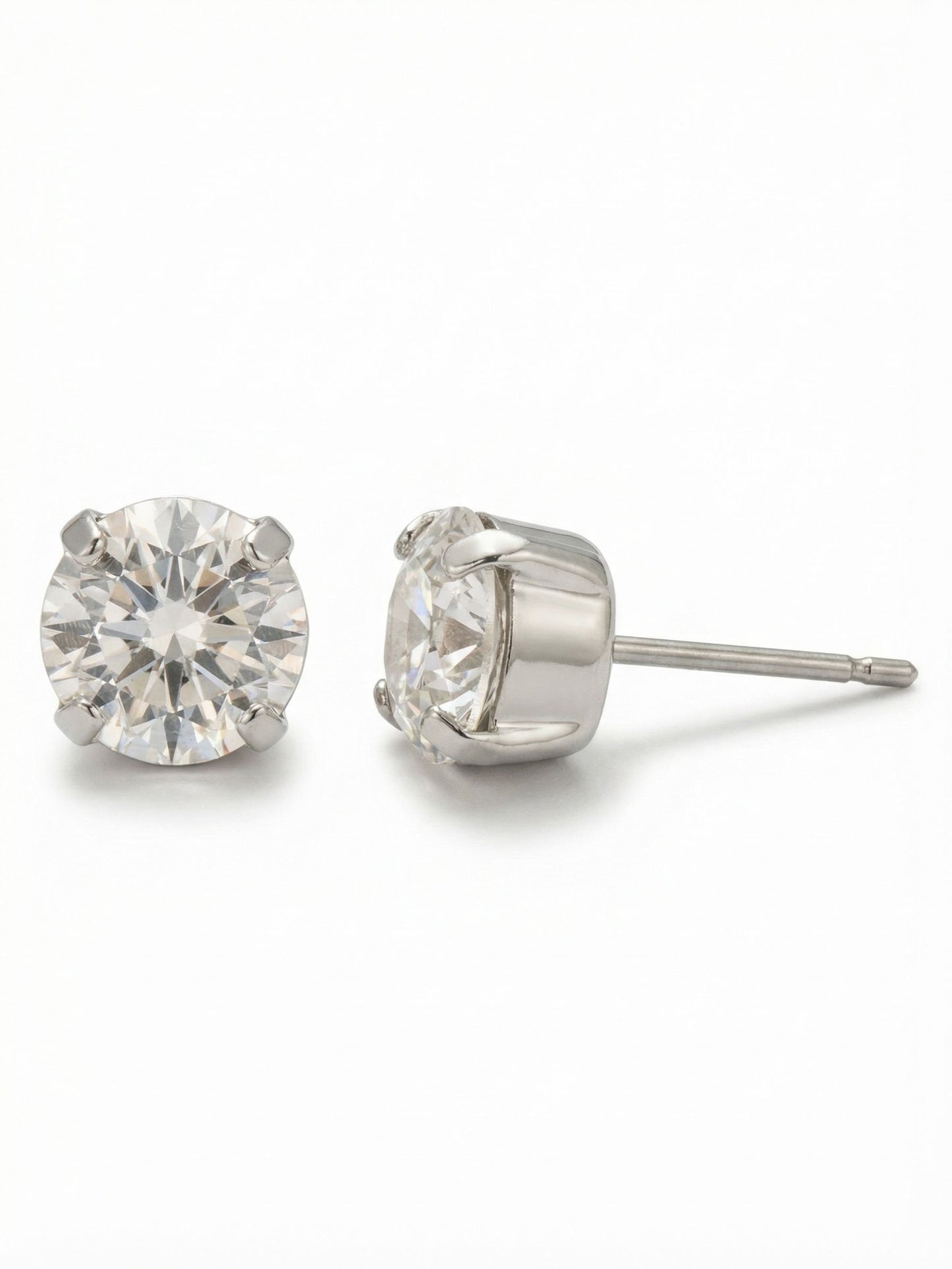 Simple Stud Earrings - Crystal