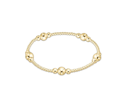 Classic Gold Purpose Pattern 6mm Bead Bracelet