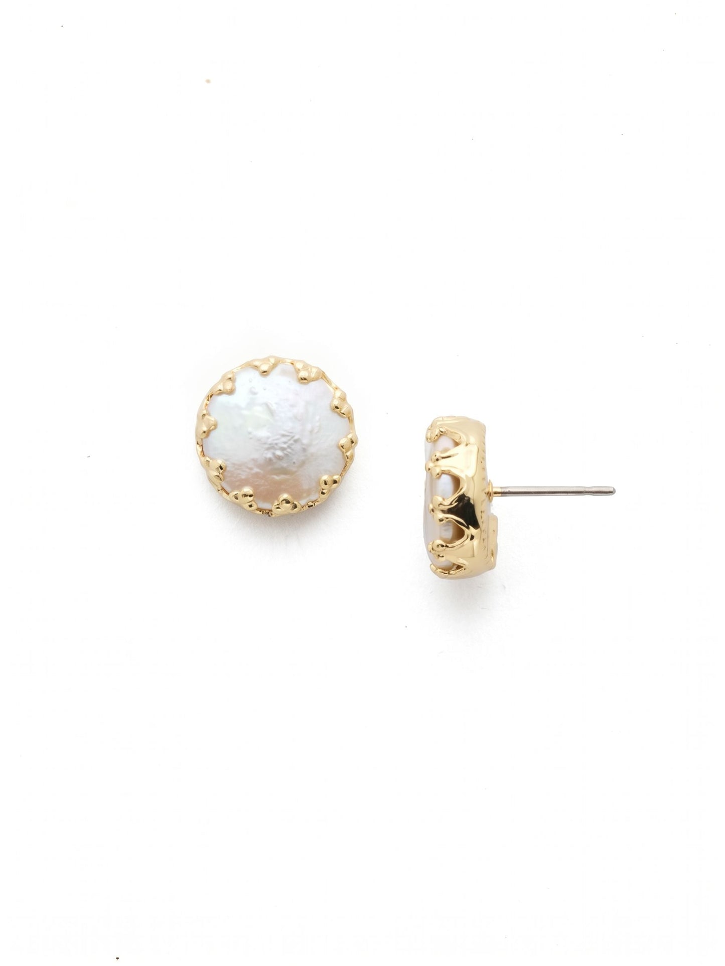 Isabella Stud Earrings - Polished Pearl