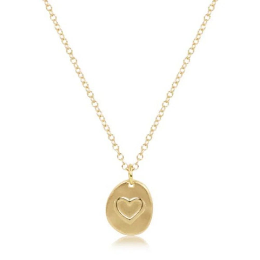 16" Necklace- Inspire Love Small Gold Charm