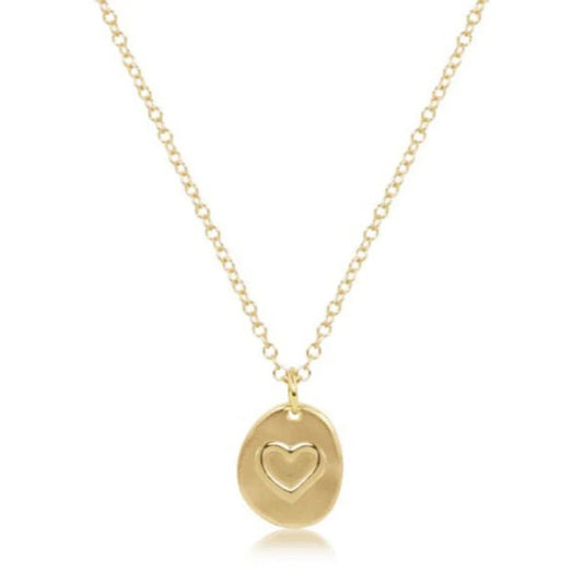16" Necklace- Inspire Love Small Gold Charm