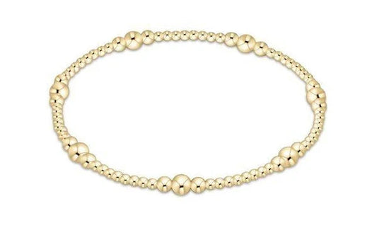 Classic Gold Purpose Pattern 4mm Bead Bracelet