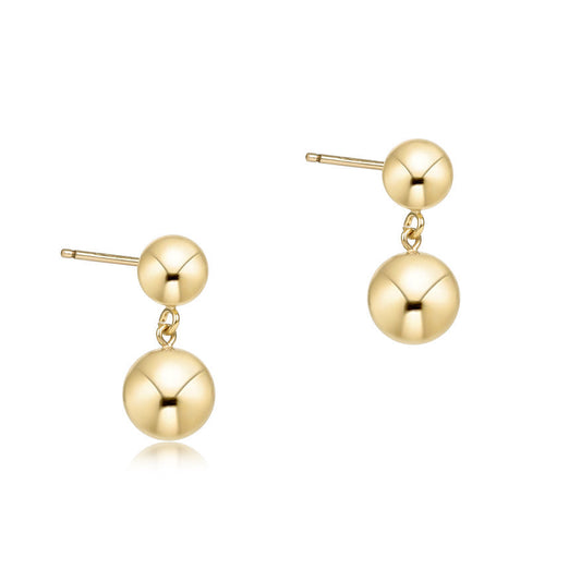 Classic 8mm Ball Drop Stud-Gold