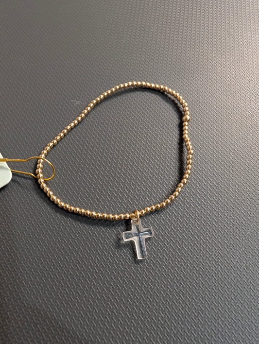 ENewton 2mm Gold Blessed Crystal Charm