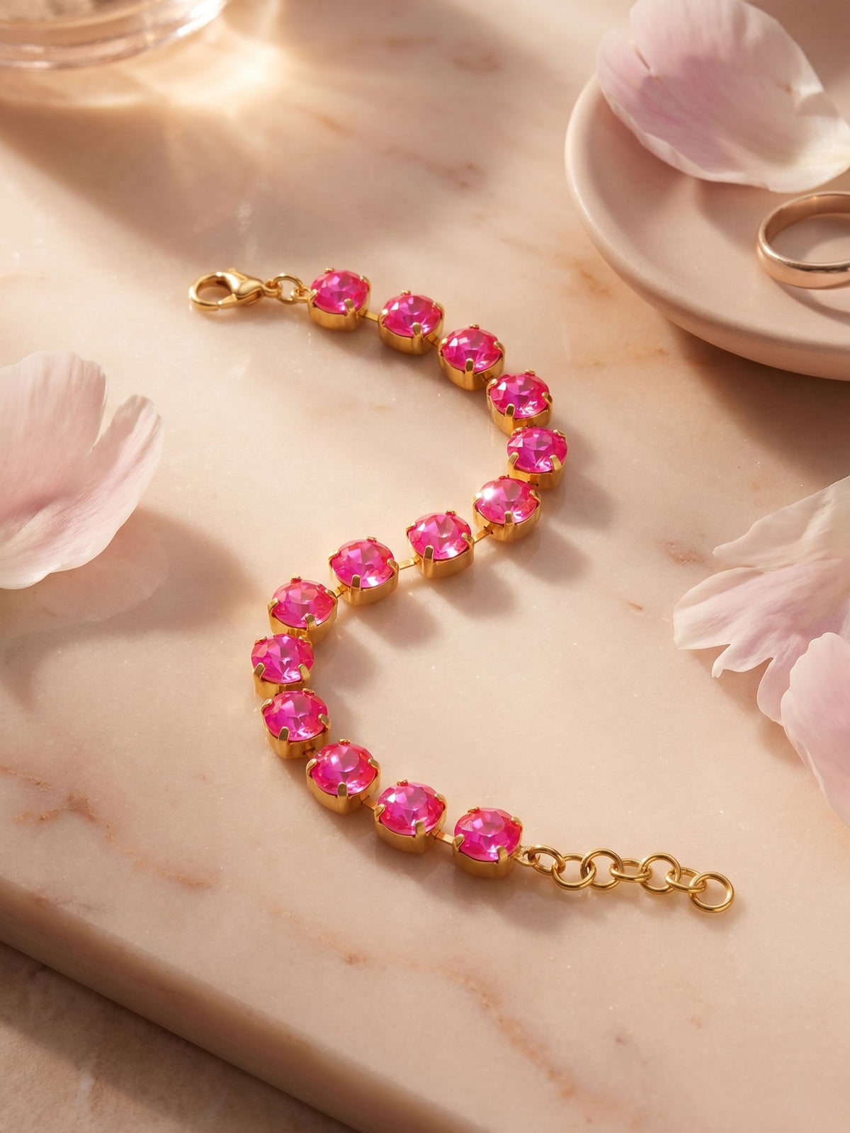 Sienna Tennis Bracelet - Electric Pink