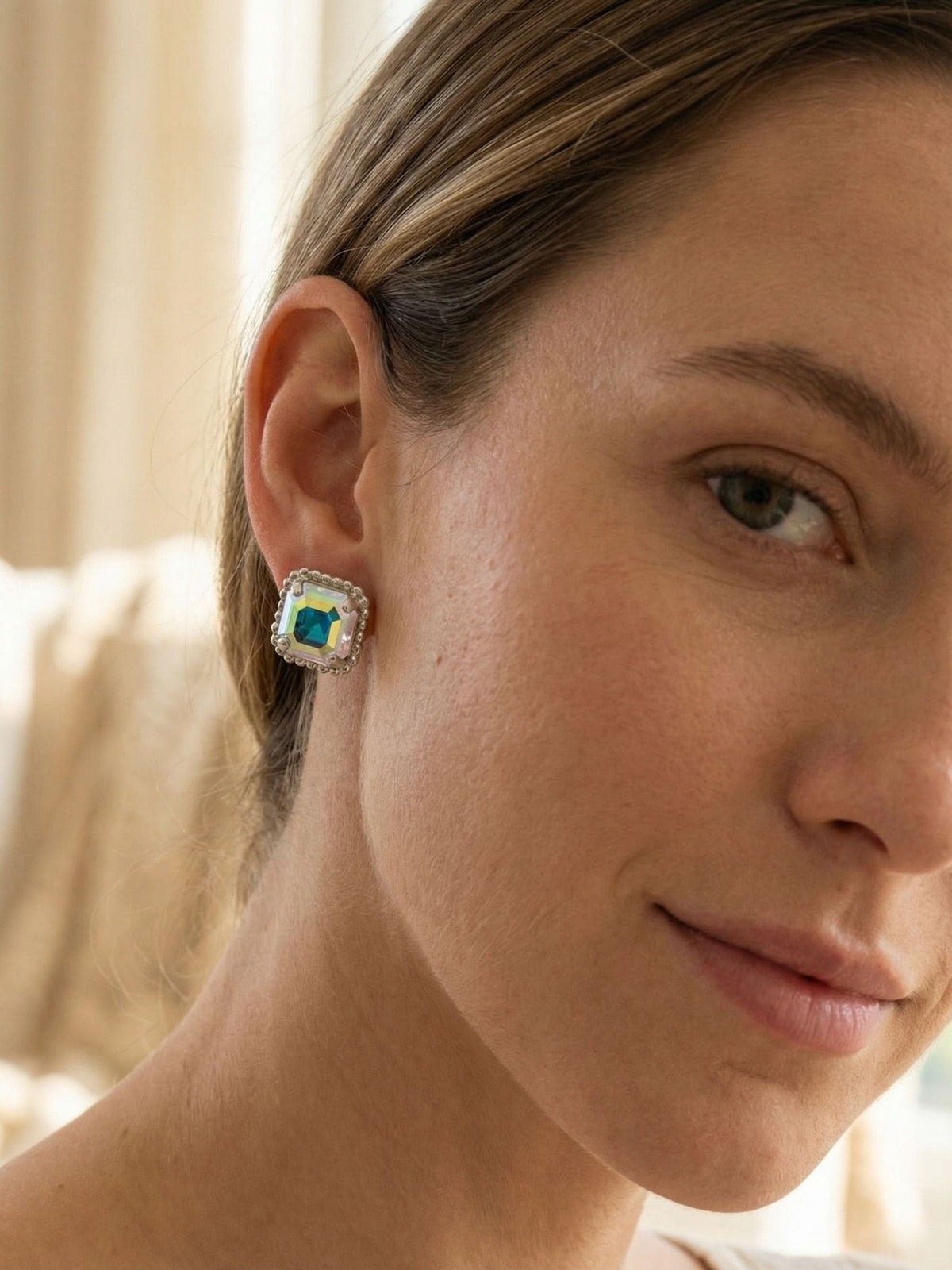 Izzy Decorated Stud Earring- Crystal AB