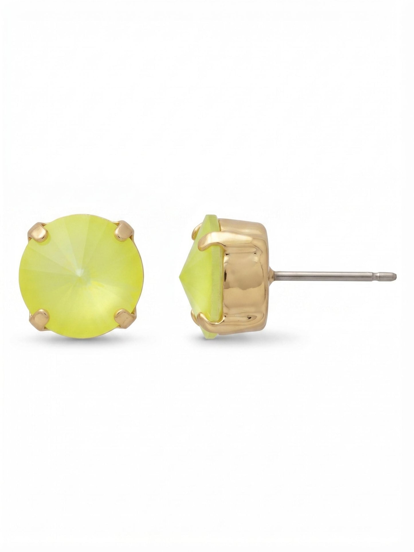 London Stud Earrings- Electric Yellow