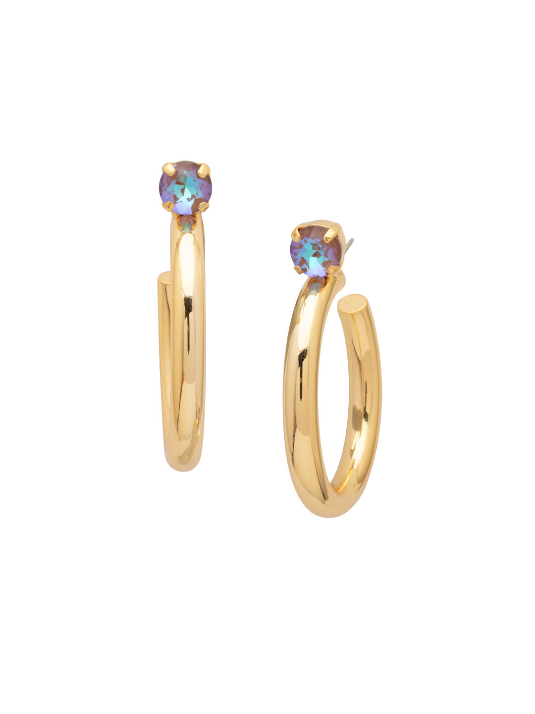 Keeley Studded Hoop Earrings- Cappuccino Delite
